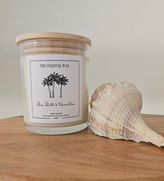 Sea Salt & Vanilla Soy Wax Candle